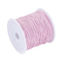 <p>Качественная эластичная резинка в текстильной (синтетической) оплетке. Также называется шляпная резинка, шнур-резинка, эластичный шнур. Толщина около 1-1.3 мм. Цвет нежно-розовый, оттенок может отличаться от фотографии и в разных поставках. Шнур в намотке может состоять из нескольких кусков. Отлично подходит для создания браслетов, детских бус и резинок для волос. Цена за катушку, около 20 метров.</p>