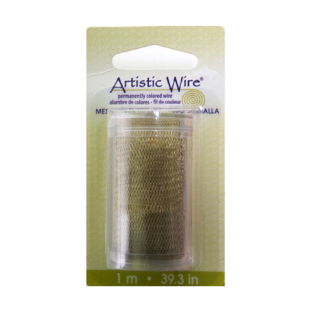 Металлическая ювелирная сетка, 18мм, Artistic Wire, цвет античная латунь, 1 метр, в пластиковой баночке