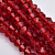 Бусины стеклянные, 4-5мм, граненые, биконусы, красные, 90 шт., низка