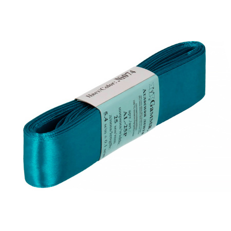 Лента атласная, Gaммa, 25мм, ярко-голубая №074, моток, 5 метров Лента атласная, Gaммa, 25мм, ярко-голубая №074, моток, 5 метров