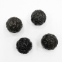<p>Круглые бусины с резным узором из натурального камня - чёрного обсидиана, могут попадаться бусины с коричневатым и зеленоватым оттенком. Оттенок может отличаться от фотографии и в разных поставках. Ручная резьба по камню. Сорт 2: на бусинах возможны небольшие трещинки и сколы. Бусины могут немного отличаться по форме и размеру. Цена за 1 бусину.</p>