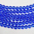 Бусины стеклянные, 8мм, синие, 40 шт., низка