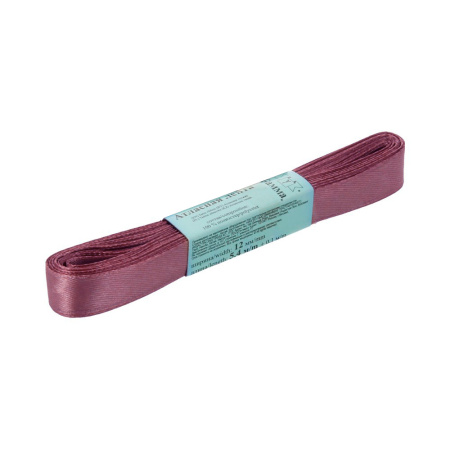 Лента атласная, Gaммa, 12мм, бордово-коричневая №099, моток, 5 метров Лента атласная, Gaммa, 12мм, бордово-коричневая №099, моток, 5 метров