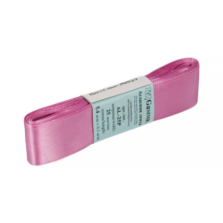 Лента атласная, Gaммa, 25мм, темно-малиновая №029, моток, 5 метров Лента атласная, Gaммa, 25мм, темно-малиновая №029, моток, 5 метров