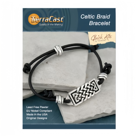 Набор для сборки украшения, 152-203мм, TierraCast, браслет Celtic Braid, посеребренный