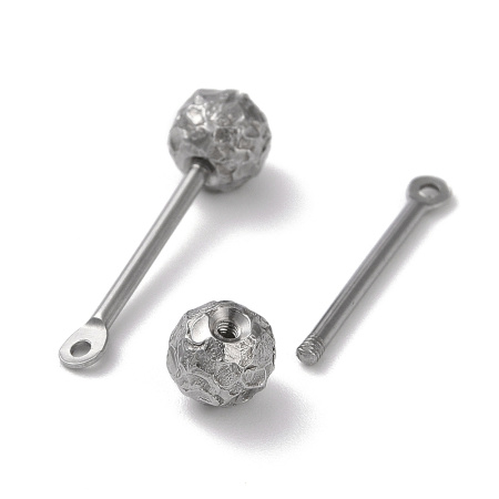 Штифт, 19*5мм, со скручивающимся шариком, базовый материал - нержавеющая сталь, без покрытия, 2 шт.