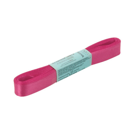 Лента атласная, Gaммa, 12мм, светло-вишневая №124, моток, 5 метров Лента атласная, Gaммa, 12мм, светло-вишневая №124, моток, 5 метров