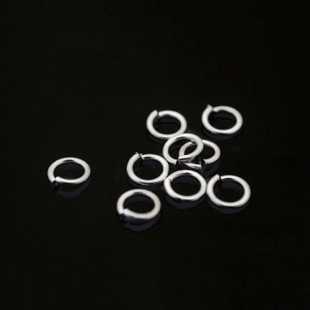 Соединительное колечко, 4.5мм (толщина 0.75мм, внутренний размер 3мм), Корея, базовый материал - сталь, матовый родий, 1 грамм Соединительное колечко, 4.5мм (толщина 0.75мм, внутренний размер 3мм), Корея, базовый материал - сталь, матовый родий, 1 грамм