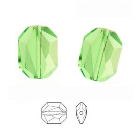 Бусина Swarovski, 12х10х5мм, прямоугольник Graphic (#5520), тёмный хризолит (цвет 214), 1 шт.