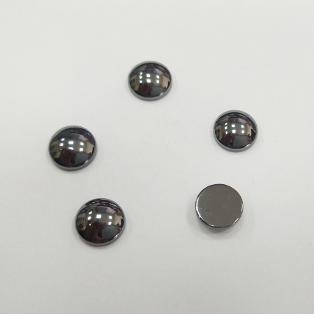 Кабошон каменный, 6мм, гематит, 5 шт.