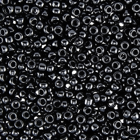 Бисер TOHO круглый, размер 15/0, цвет #49 (Непрозрачный, черный), 10 грамм