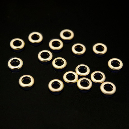 Соединительное колечко, 4мм (толщина 1мм, внутренний размер 2мм), Корея, неразъемное, базовый материал - латунь, матовое позолоченное, 20 шт. Соединительное колечко, 4мм (толщина 1мм, внутренний размер 2мм), Корея, неразъемное, базовый материал - латунь, матовое позолоченное, 20 шт.