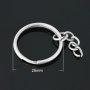 Основа под брелок, 47х25мм, кольцо двойное, с цепочкой, базовый материал - железо, серебристого цвета, около 21 грамм <p>Основа для брелока (брелка) серебристого цвета. Оттенок может отличаться от фотографии и в разных поставках. Двойное кольцо, в качестве дополнительного декора - цепочка с разъемными звеньями. При желании цепочку можно убрать. Цена за упаковку около 21 грамм (около 10 штук, фасуются без проверки на дефекты).</p>