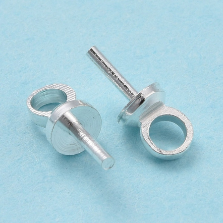 <p>Вклеивающийся штифт (держатель) серебристого цвета. Общая длина около 7 мм, внешний диаметр шляпки 3 мм, внешний диаметр петельки 2.5 мм, длина вклеиваемой части 2-3 мм, диаметр вклеиваемой части - около 0.7 мм. Отлично подходит для полупросверленных бусин, изделий из полимерной глины, керамики, дерева. Оттенок может отличаться от фотографии и в разных поставках. Цена за упаковку 2 грамма (около 25 штук, фасуются без проверки на дефекты).</p>