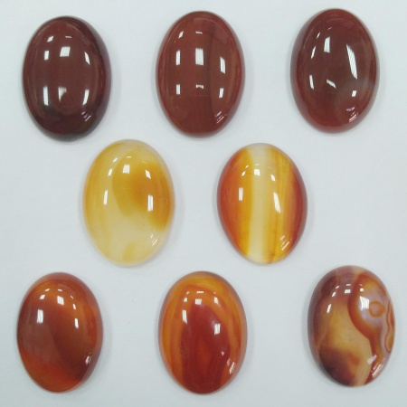 Кабошон каменный, 25х18мм, сердолик, 1 шт.