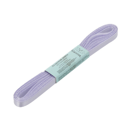Лента атласная, Gaммa, 6мм, светло-фиолетовая №081, моток, 5 метров Лента атласная, Gaммa, 6мм, светло-фиолетовая №081, моток, 5 метров