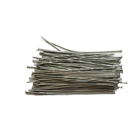 Пины со шляпкой, 45х0.64мм, базовый материал - нержавеющая сталь, без покрытия, 5 грамм Пины со шляпкой, 45х0.64мм, базовый материал - нержавеющая сталь, без покрытия, 5 грамм