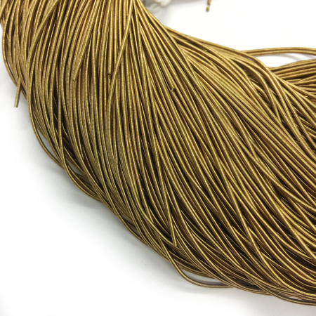 Канитель, 1.2мм, Индия, жёсткая, гладкая, цвет светлая бронза, 10 грамм