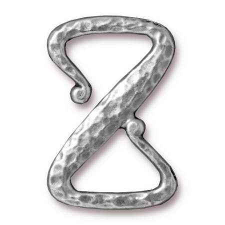 Застежка, 29х19мм, TierraCast, крючок Z-образный, узорный, базовый материал - оловянный сплав, под античное серебро, 1 шт. Застежка, 29х19мм, TierraCast, крючок Z-образный, узорный, базовый материал - оловянный сплав, под античное серебро, 1 шт.