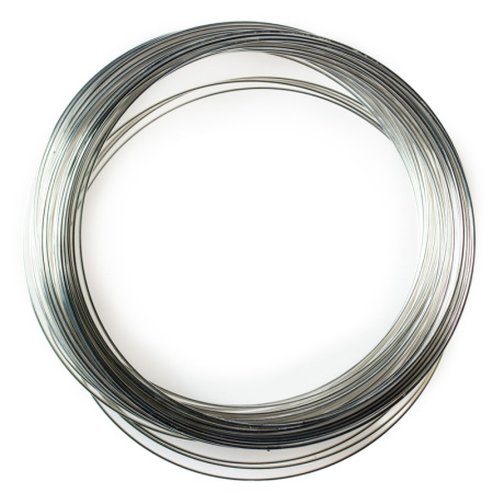 Проволока с памятью, 115х1мм, для колье, под серебро, 5 витков Проволока с памятью, 115х1мм, для колье, под серебро, 5 витков