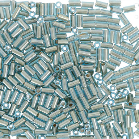 Бисер TOHO Bugle, размер 3мм, цвет #990 (Внутренняя позолота, морская вода), 10 грамм