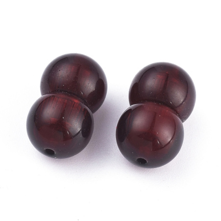 Застежка-концевик, 14х8мм, закручивающийся бочонок, пластиковый с металлической вставкой, базовый материал - пластик, гранатового цвета, 1 шт. <p>Пластиковая закручивающаяся застежка гранатового цвета с латунной вставкой. Оттенок может отличаться от фотографии и в разных поставках. Застежка состоит из двух концевиков: один с внутренней резьбой, второй - с внешней. Внутри пластика возможны пузырьки воздуха. Цена за 1 шт.</p>