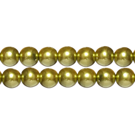 <p>
Стеклянные бусины с покрытием под жемчуг желто-зеленого цвета. Бусины могут немного отличаться по форме и размеру, быть слегка приплюснутыми у отверстия. Оттенок может немного отличаться от представленного на фото. Цена за низку 80 см, около 70 шт.
</p>