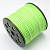 Шнур из искусственной замши, около 3х1.5мм, плоский, салатово-зеленый, 10 метров