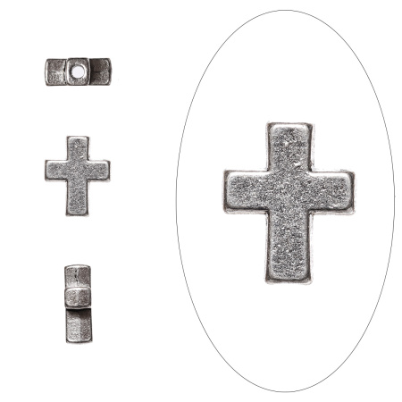 <p>
Объемная металлическая бусина - крест. Отлично подходит для браслетов и сережек. Стиль тибетское серебро. Диаметр отверстия около 1.8 мм. Оттенок может отличаться от фотографии и в разных поставках. Цена за 10 шт.
</p>
<p>Внимание: на бусинах возможны неровности, щербинки, пятнышки.</p>