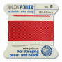 <p>
Толстая и прочная нить Nylon Power из высококачественного нейлона, очень крепкая, не растягивается. Произведена компанией Griffin (Германия). К нити прикреплена проволочная иголочка. Идеально подходит для использования с жемчугом и натуральными камнями. Толщина около 0,8 мм. Оттенок может отличаться от фотографии и в разных поставках. Намотка может состоять из нескольких частей. Цена за моток 2 метра.
</p>