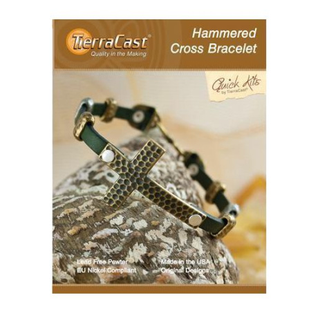Набор для сборки украшения, 165-190мм, TierraCast, браслет Hammered Cross, бронзовый Набор для сборки украшения, 165-190мм, TierraCast, браслет Hammered Cross, бронзовый