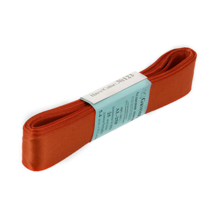 Лента атласная, Gaммa, 25мм, коричнево-бордовая №123, моток, 5 метров Лента атласная, Gaммa, 25мм, коричнево-бордовая №123, моток, 5 метров