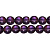 Бусины стеклянные, 12мм, фиолетовые, 28 шт., низка