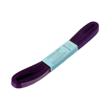 Лента атласная, Gaммa, 6мм, темно-фиолетовая №156, моток, 5 метров Лента атласная, Gaммa, 6мм, темно-фиолетовая №156, моток, 5 метров