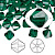 Бусина Swarovski, 8мм, Биконус (#5328), изумрудный (цвет 205), 1 шт.