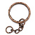 Основа под брелок, 55х25мм, кольцо двойное узорное, с цепочкой, базовый материал - железо, медного цвета, 1 шт. Основа под брелок, 55х25мм, кольцо двойное узорное, с цепочкой, базовый материал - железо, медного цвета, 1 шт.