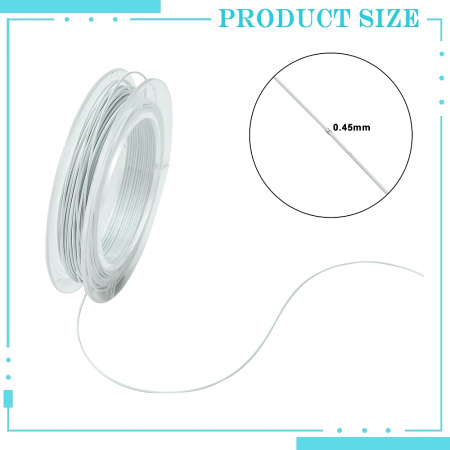 <p>Бюджетный ювелирный тросик в пластиковой оплетке. Цвет белый. Цена за 2 катушки около 9-10 метров.</p>