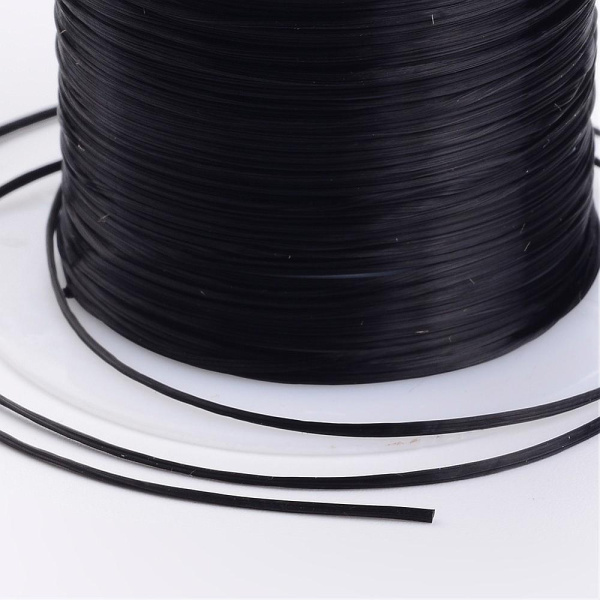 <p>Эластичная резинка для создания растягивающихся браслетов (без замочка), черного цвета. В разных партиях резинка может отличаться оттенком и катушками. Цена указана за катушку (около 10 метров).</p>