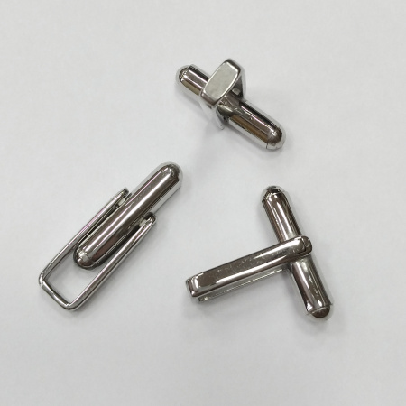 Основы для запонок, 17.5х16мм, с платформой 5х2.5мм, базовый материал - нержавеющая сталь, без покрытия, пара