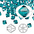 Бусина Swarovski, 6мм, Биконус (#5328), голубой турмалин (цвет 379), 10 шт.