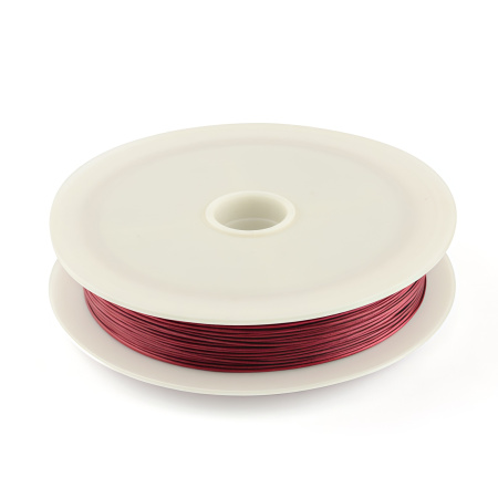 Тросик ювелирный, 0.38мм, цвет красный, катушка, 50 метров