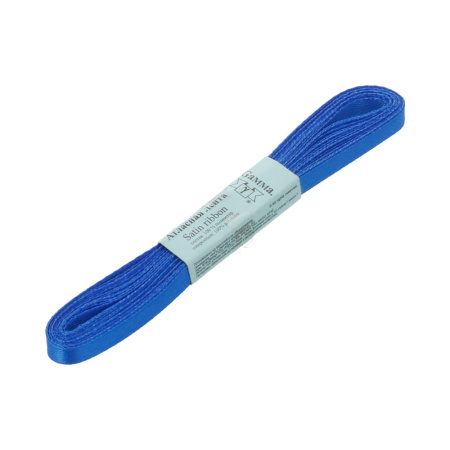 Лента атласная, Gaммa, 6мм, синяя №040, моток, 5 метров Лента атласная, Gaммa, 6мм, синяя №040, моток, 5 метров