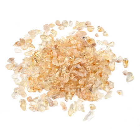 Каменная крошка без отверстий, цитрин, 2-8мм, 20 грамм