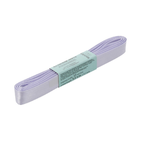 Лента атласная, Gaммa, 12мм, светло-фиолетовая №081, моток, 5 метров Лента атласная, Gaммa, 12мм, светло-фиолетовая №081, моток, 5 метров