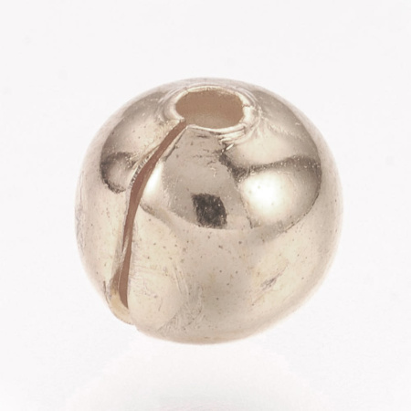 Кримпы, 6х5мм, покрывные, базовый материал - латунь, бледно-золотистого цвета, 5 грамм