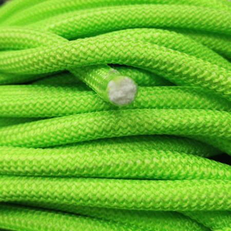 Шнур плетеный с сердечником, около 10мм, полиэстер, салатовый, 90 см, 1 шт.