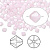 Бусина Swarovski, 4мм, Биконус, непрозрачный розовый, 10 шт.