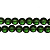 Бусины стеклянные, 10мм, зеленые, 30 шт., низка