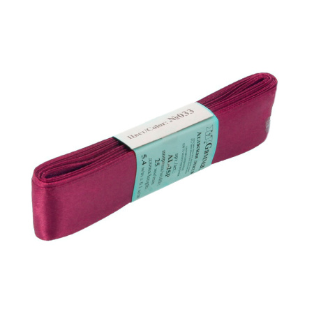 Лента атласная, Gaммa, 25мм, вишневая №033, моток, 5 метров Лента атласная, Gaммa, 25мм, вишневая №033, моток, 5 метров