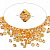 Бусина Swarovski, 3мм, Биконус (#5328), янтарный (цвет 203), 10 шт.